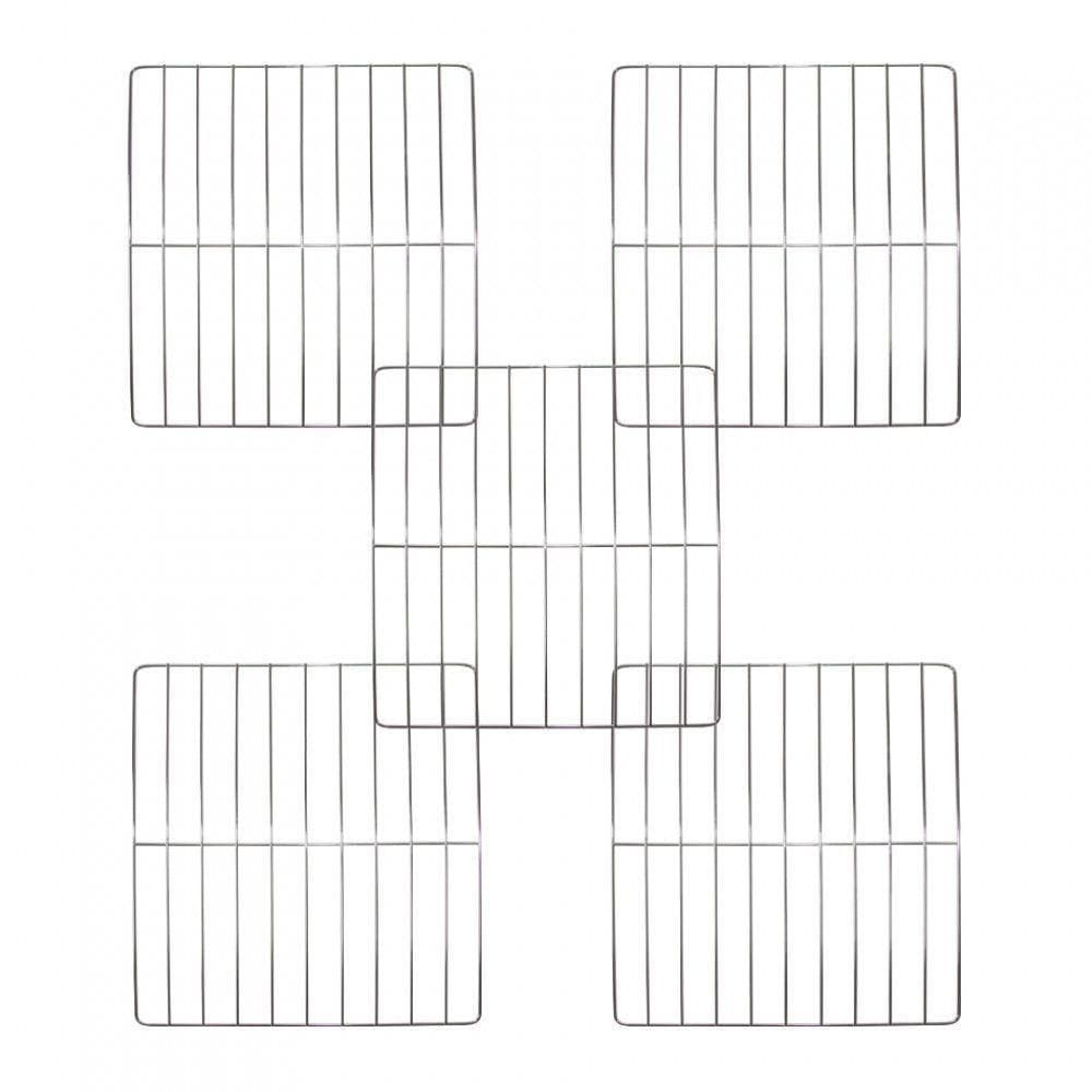 Kit Grade Cromada Para Fornos De Embutir 45 Litros - 5 Peças Prata