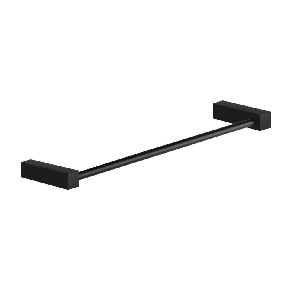Toalheiro Para Banheiro Preto Fosco Troia Grego Metal 40Cm