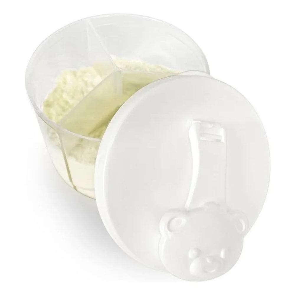 3X Pote Copo Recipiente Porta Leite Em Pó 3 Divisórias 300 M