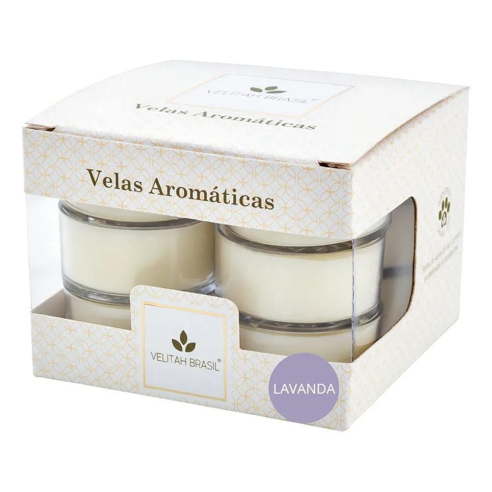 Vela Aromática Lavanda C/12 Mini Velas Aromatizadas Velitah
