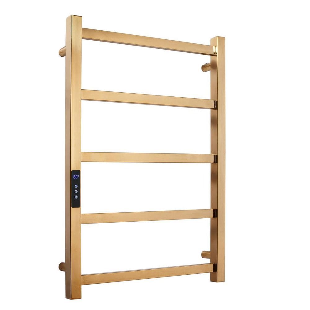 Toalheiro Elétrico Aço Inox Display Digi 70X50 Dourado 220V