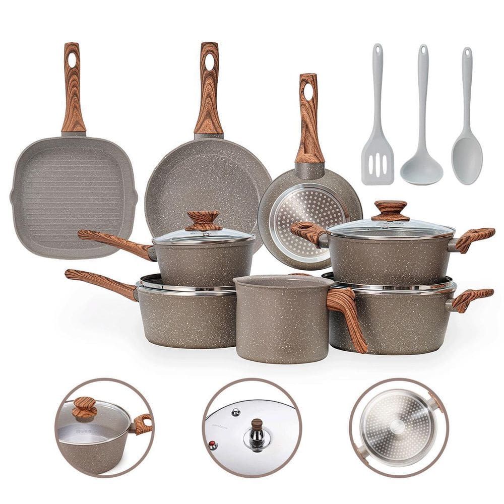 Jogo Panelas 11 Pç Premium 4Mm Indução Revestimento Cerâmico