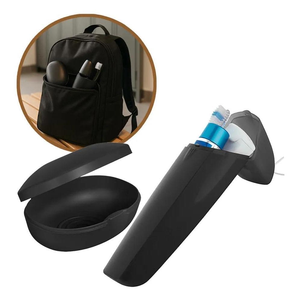 2X Kit Pra Levar Na Viagem De Higiene Porta Sabonete E Escov