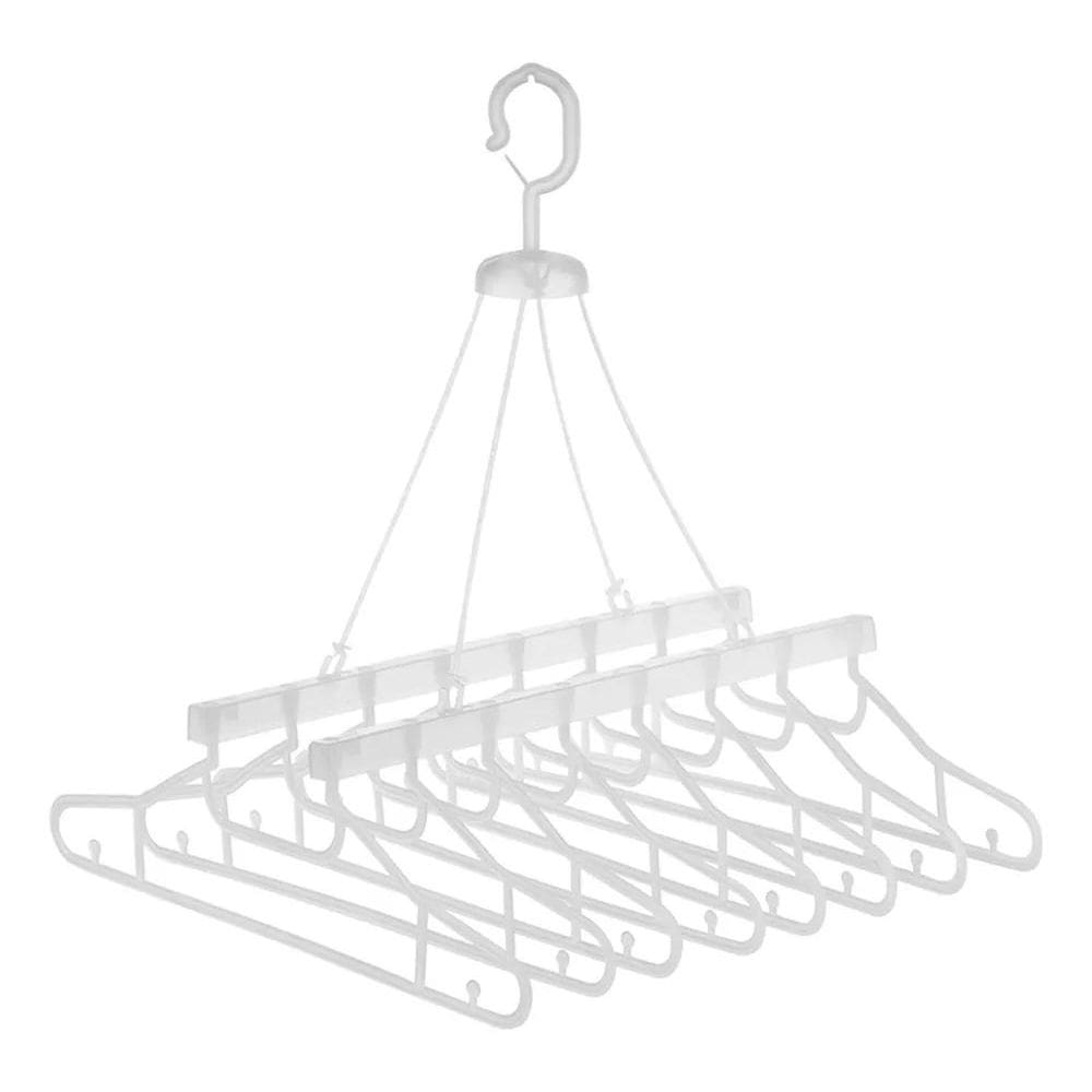 Varal 8 Cabides Transparente Retratil Camisa Camiseta Facil