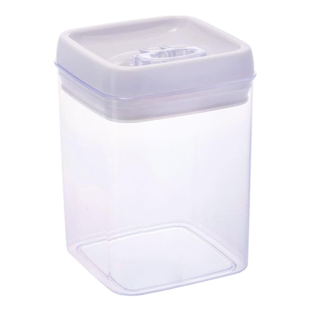 Pote Hermético Quadrado 1800ml Com Tampa E Alça - Armazenamento Prático E