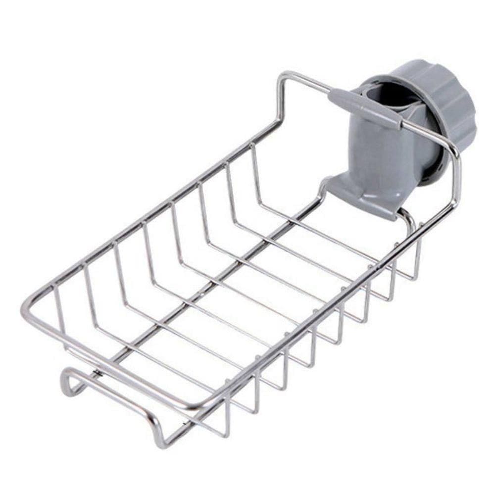 Suporte Organizador Pia Chuveiro Inox Porta Detergente Esponja Shampoo Rack Multiuso Cozinha Praticidade E Ordem Agora