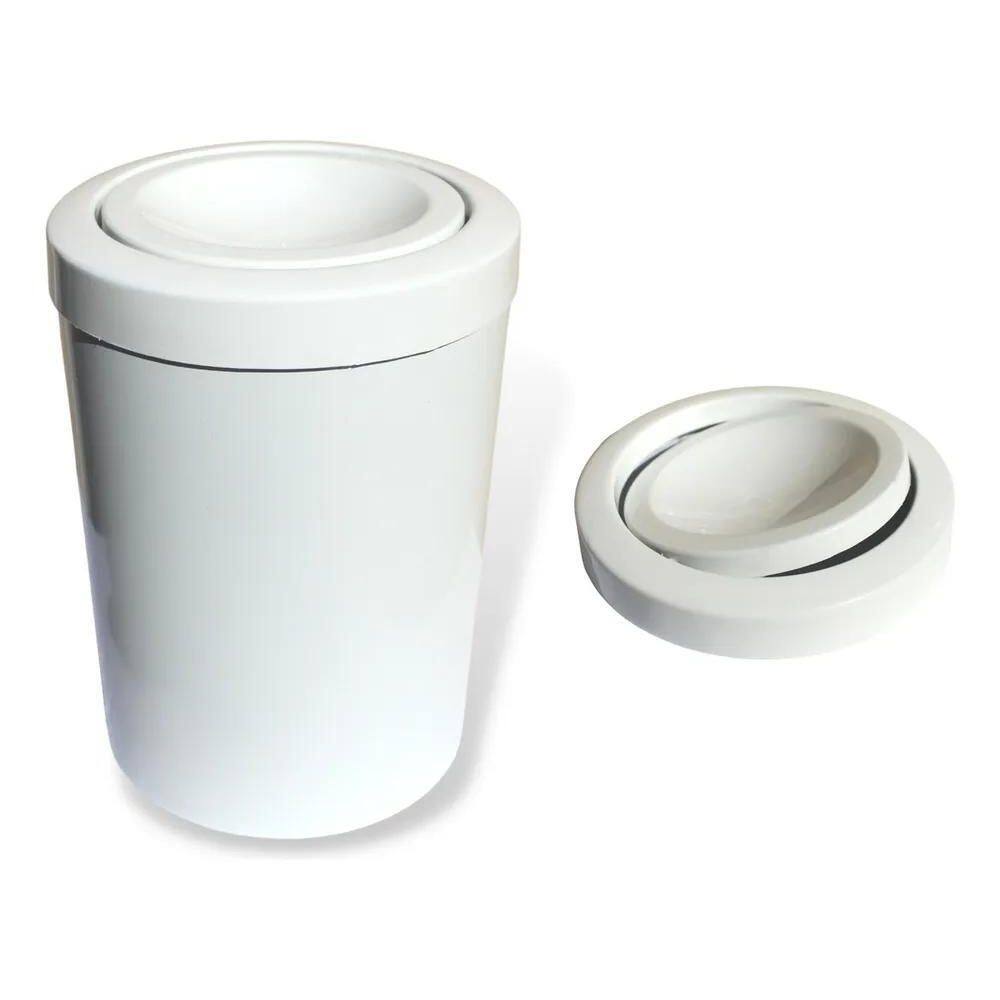 10X Lixeira Com Tampa Giratória Basculante Banheiro/ Cozinha