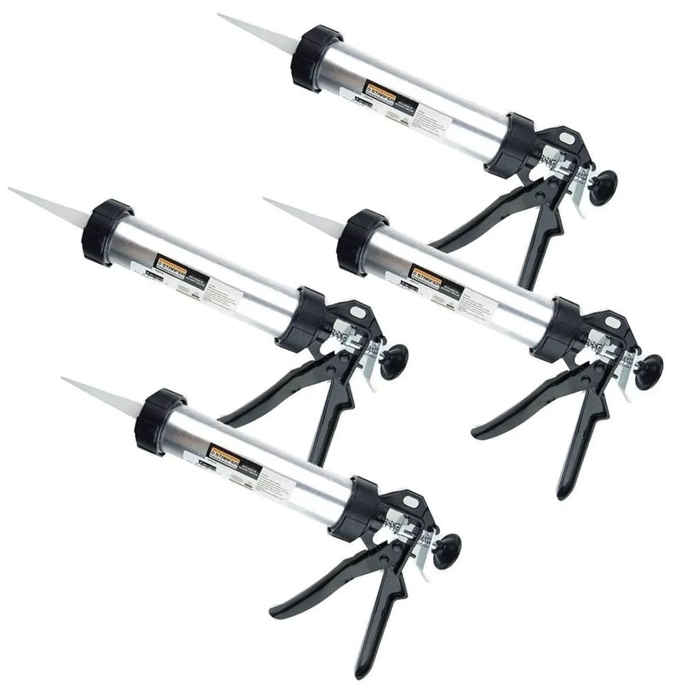 Kit 4 Aplicador de Silicone Tubular Fechado 9” 230mm Starfer com Bico Plástico para Sache até 400ml