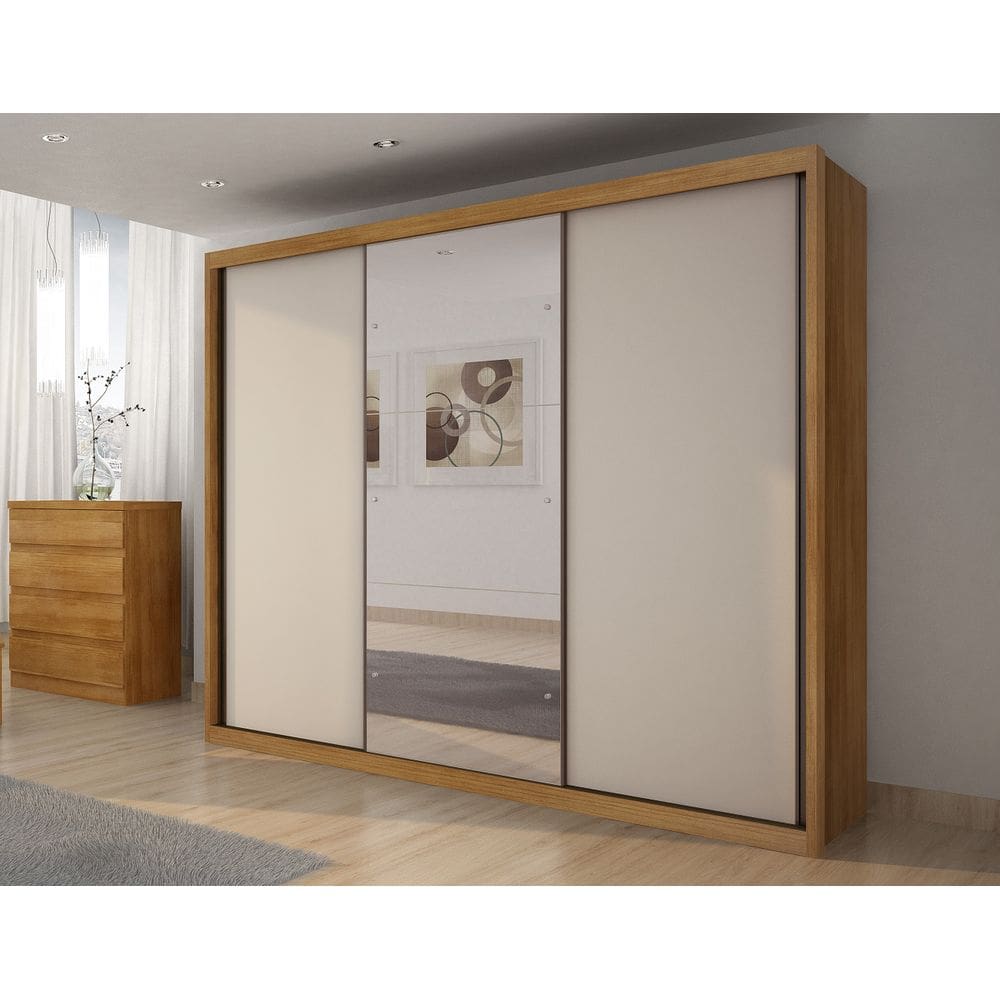 Guarda Roupa Paradizzo 3 Portas Com Espelho - Novo Horizonte