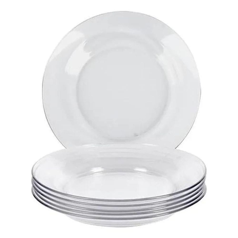 3X Kit Jogo De Pratos Duralex Astral Fundo 4 Unidades Transp