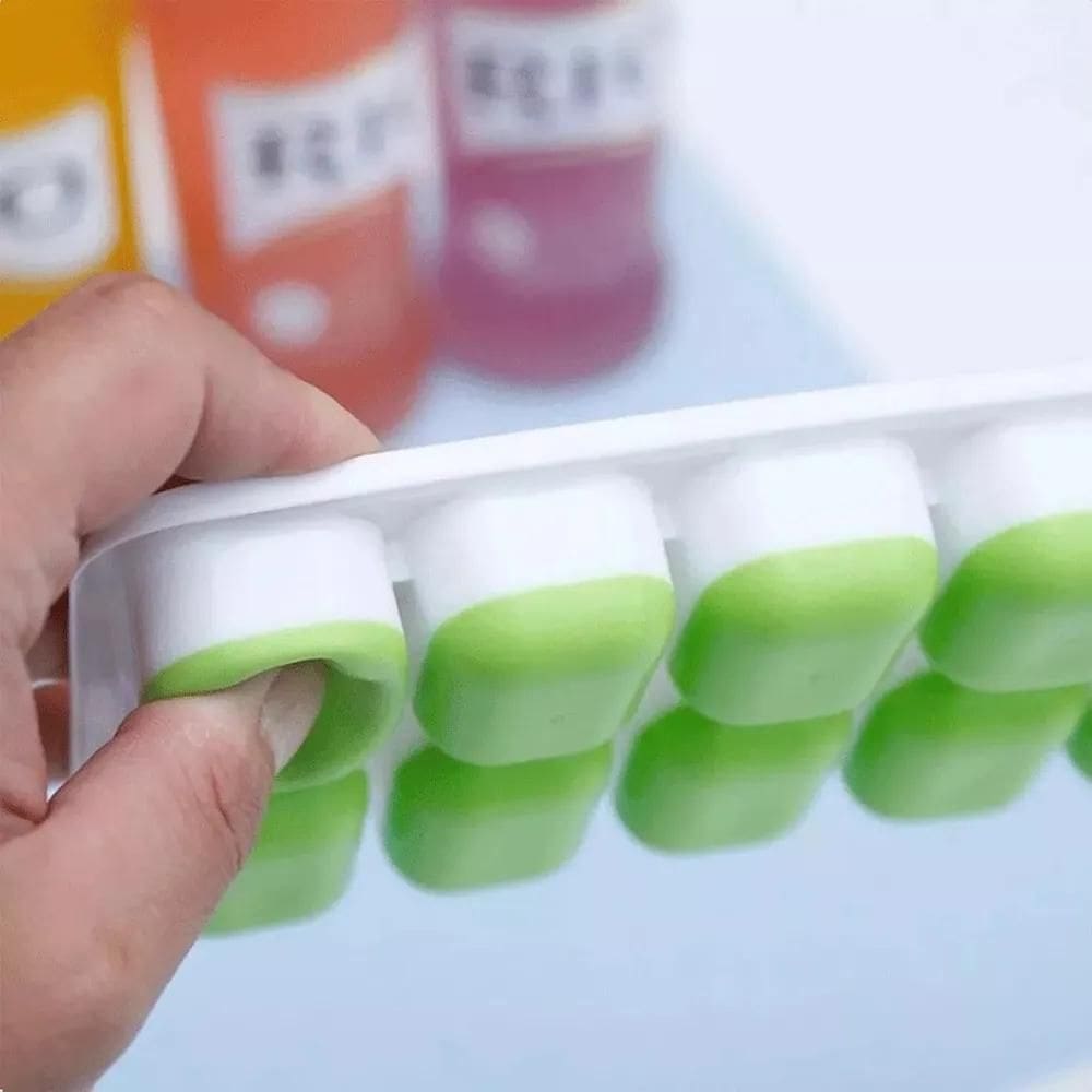 2X 2 Formas De Gelo Cubo C Tampa Rígida Flexível Fundo Silic