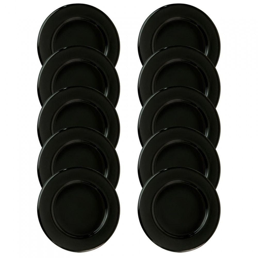 Espalhador Grande Sabaf Esmaltado Para Cooktop - 10 Peças Preto