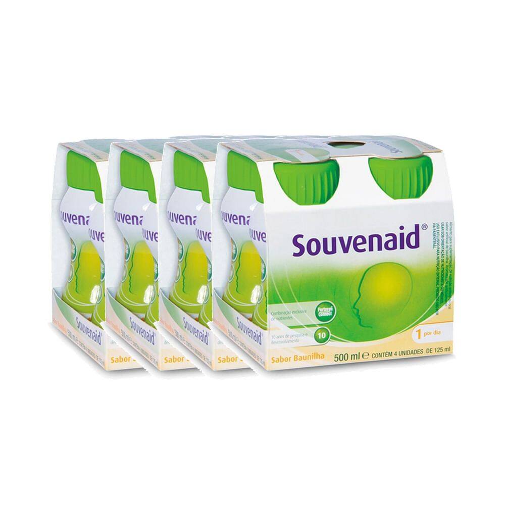 Kit 4 Souvenaid Baunilha com 4 Unidades de 125ml cada