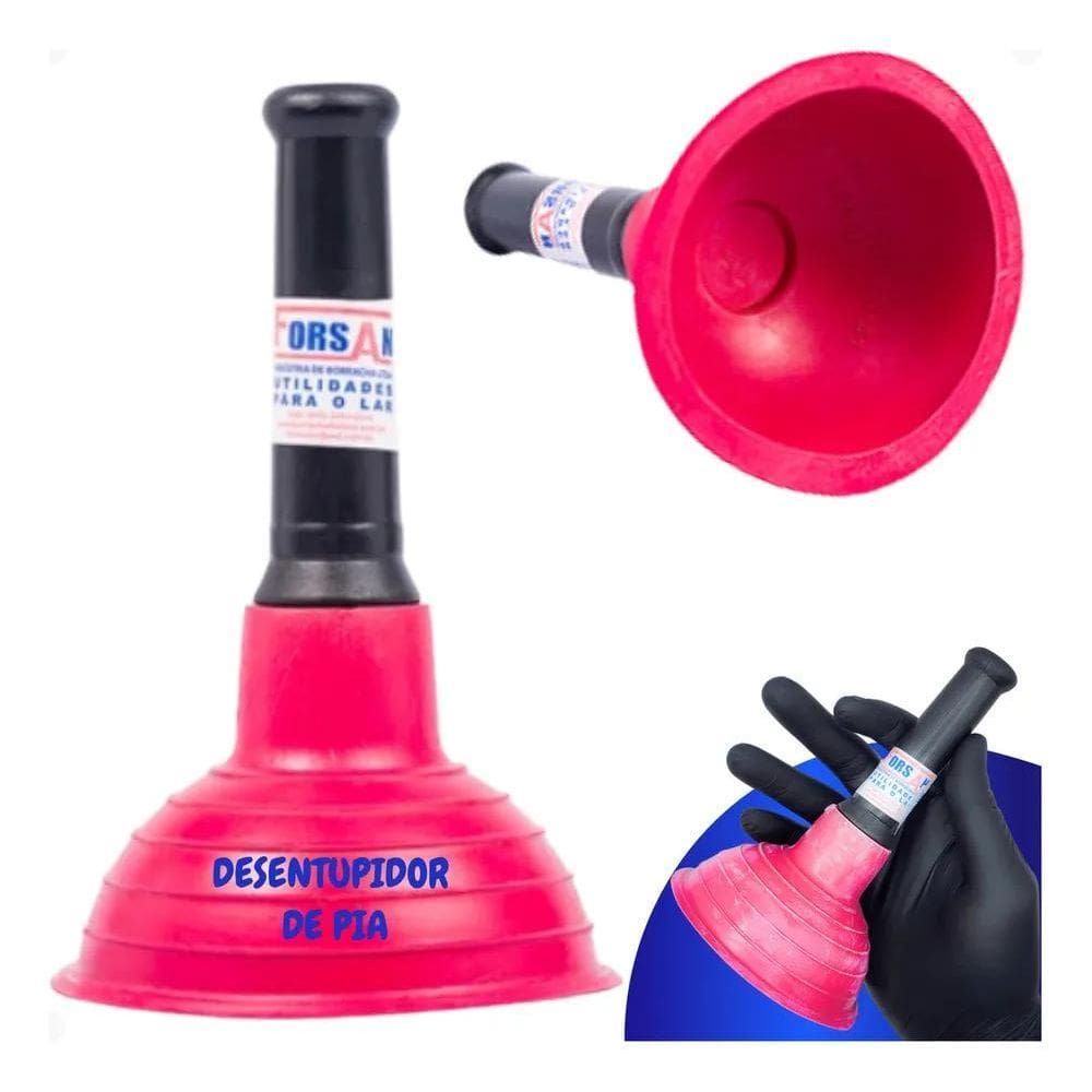 2X Desentupidor Para Pia E Ralo De Borracha Forsan