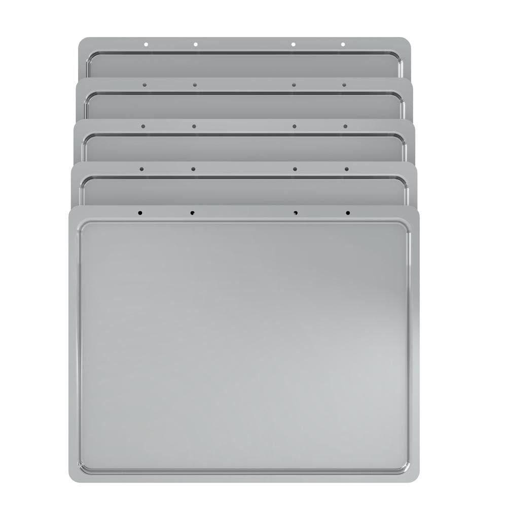 Kit Bandeja De Alumínio Para Forno De Bancada 60l 5 Peças Prata