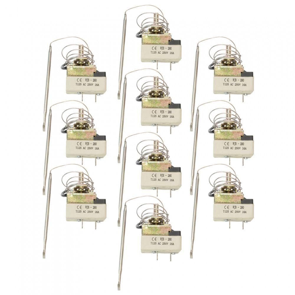 Kit Termostato Haste Curta Forno Elétrico - 10 Peças Metálico Bivolt