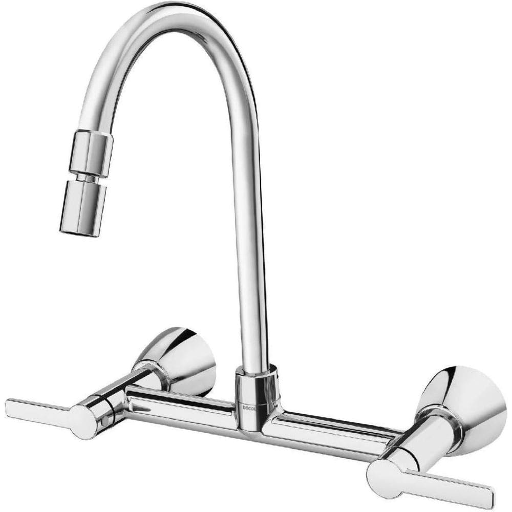 Misturador de Cozinha Água Quente Fria com Arejador Articulável Bica Giratória Docol