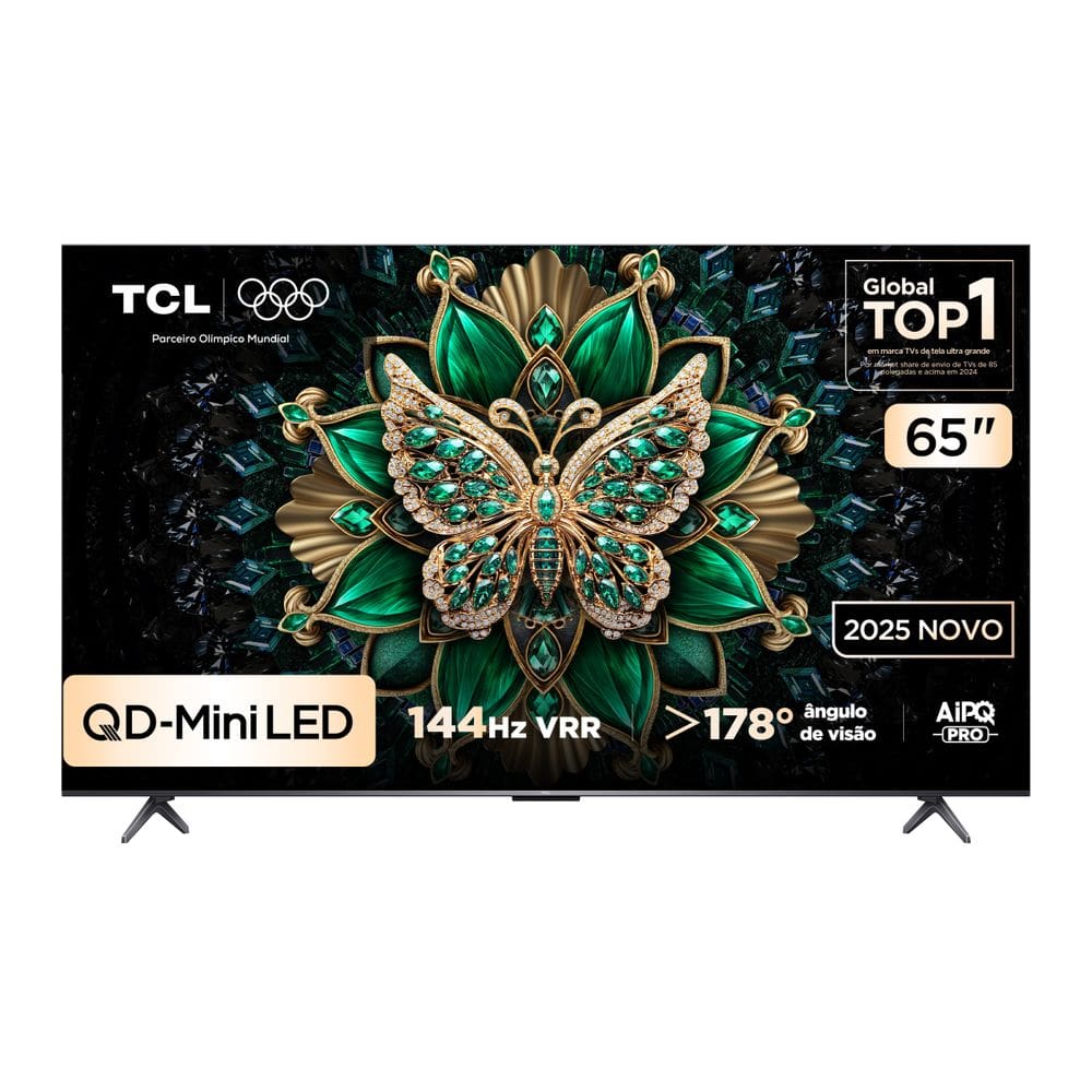 Smart TV TCL 65 Polegadas QLED Mini LED 4K C6K WiFi Bluetooth Google TV 4 HDMI 144Hz HDR10+ 65C6K