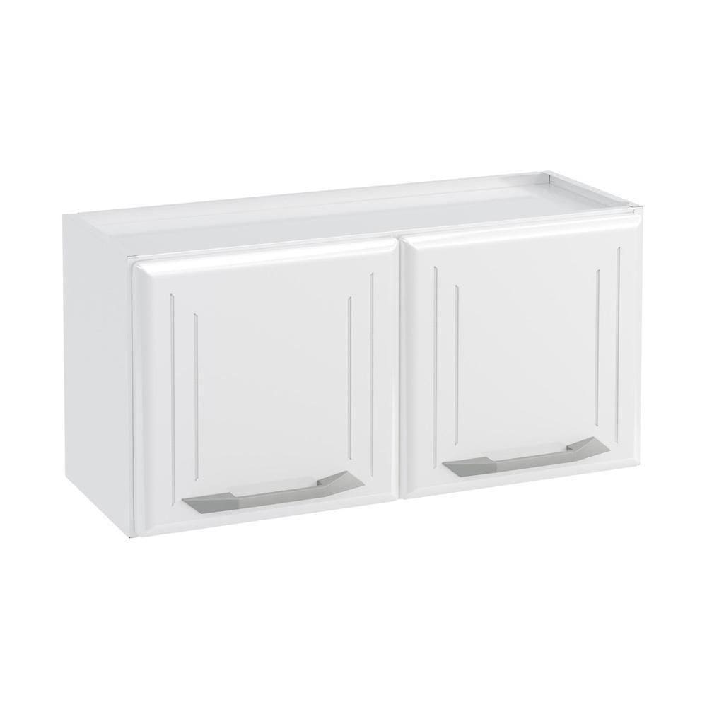 Armário De Cozinha De Aço Aéreo Duplo 70cm Rose Branco