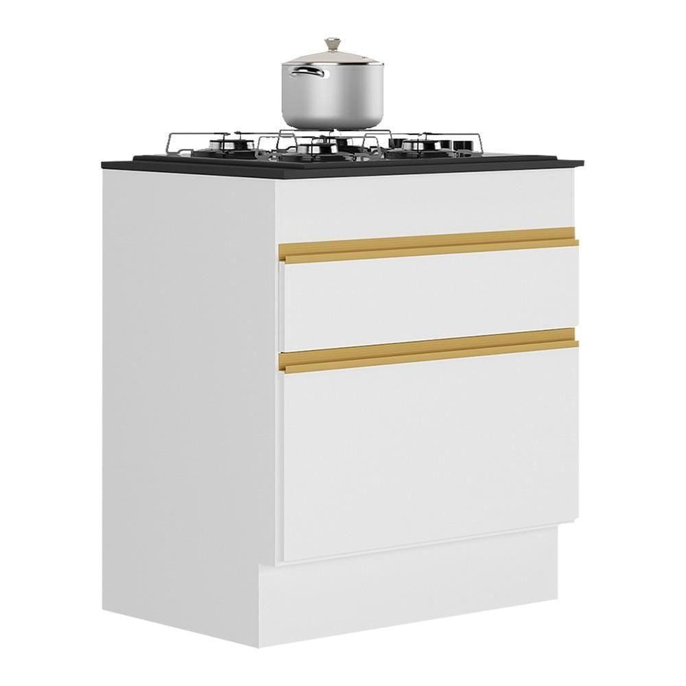 Balcão Cozinha para Cooktop 70cm 1 Porta Multimóveis Branco