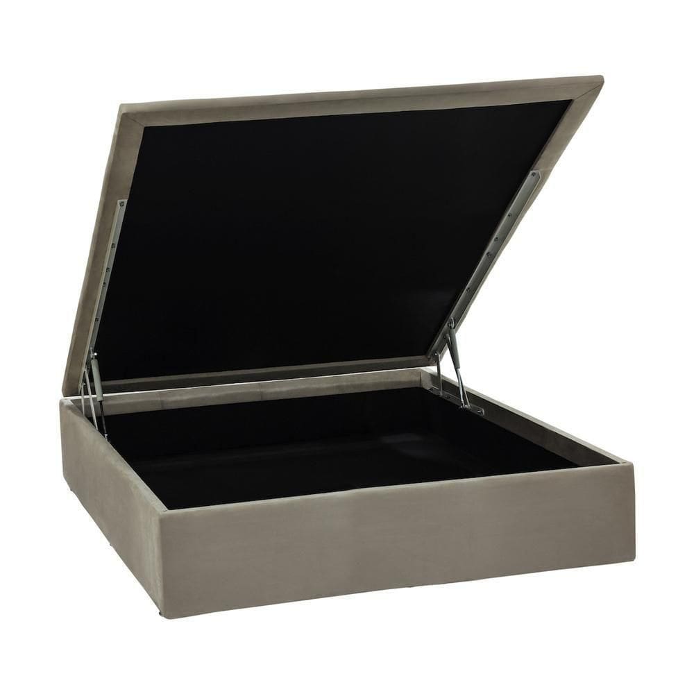 Base Baú Physical Camurça Bege Casal (138X188X39) - Ortobom