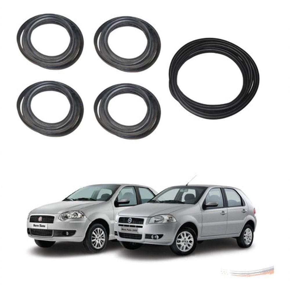 Kit Borrachas Porta E Porta Mala Palio Siena Após 05 4 Pts - Un / 5 [f103]