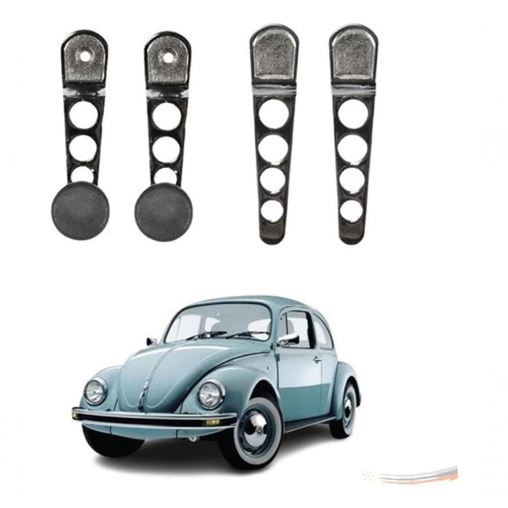 Kit Completo Manivela E Maçaneta Inter Cromado Fusca 71 A 77 [f103]