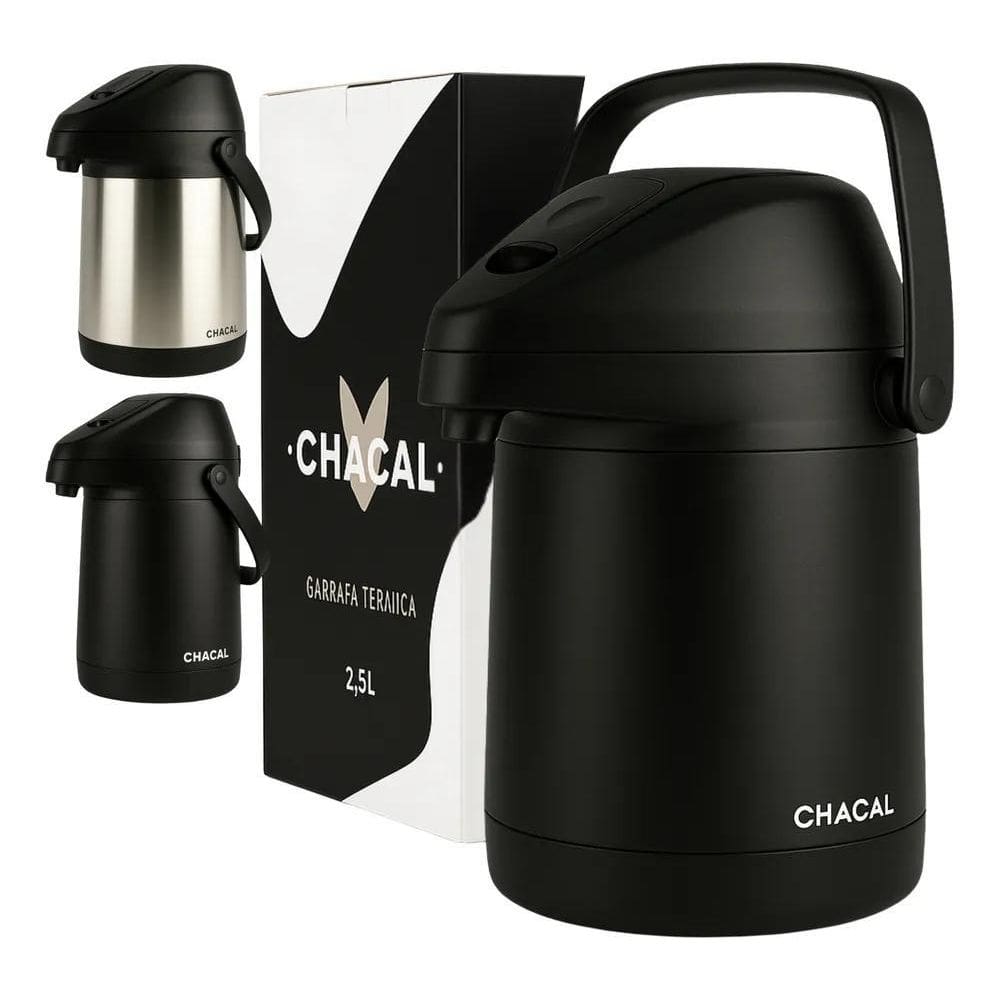 2X Garrafa Térmica Inox 2,5 L Quente E Frio Chimarrão Tereré