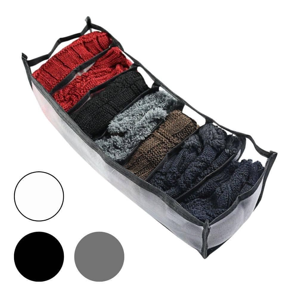 Kit 03 Organizador De Gavetas 7 Compartimentos Roupa Intima