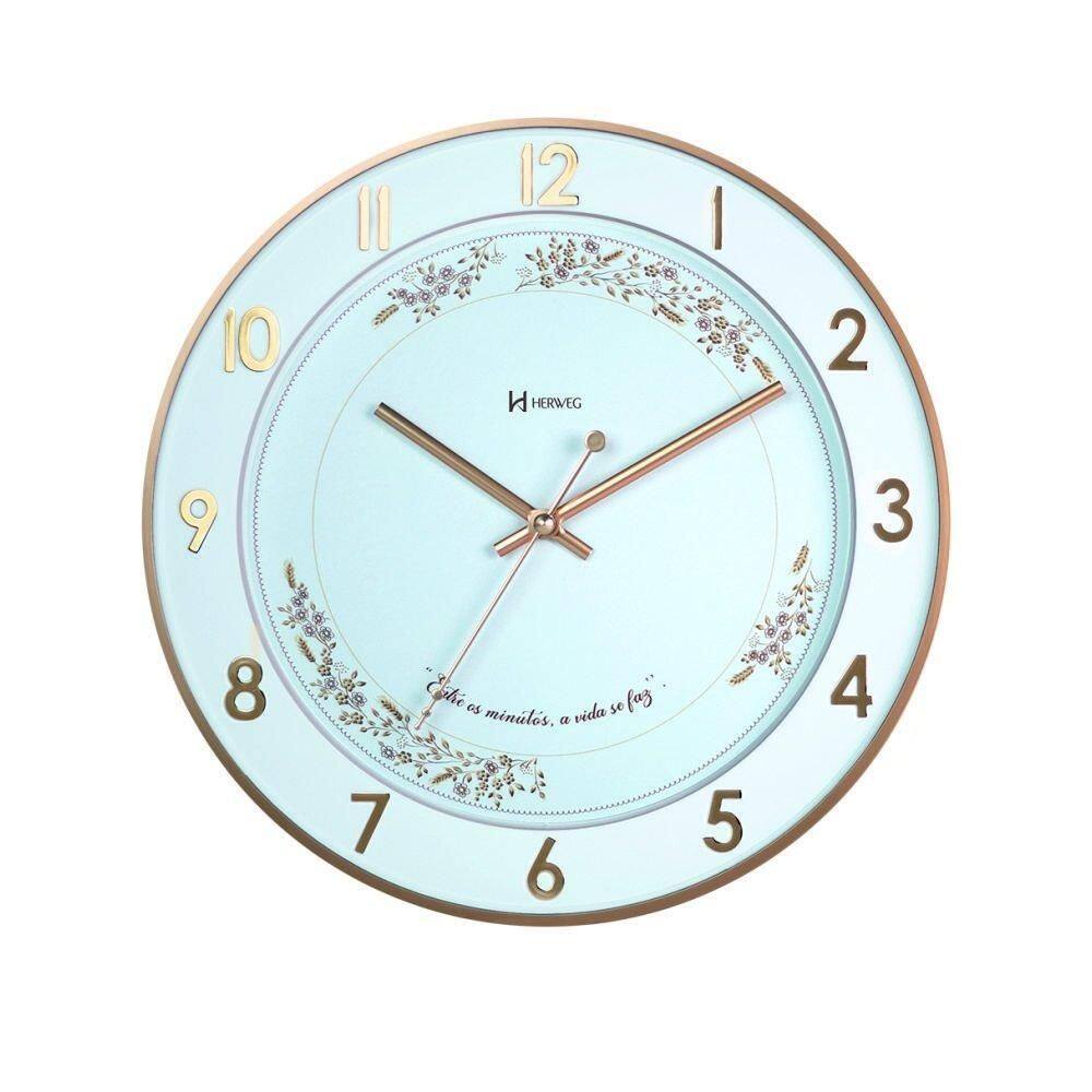 Relógio De Parede Herweg Entre Os Minutos A Vida Se Faz 6872