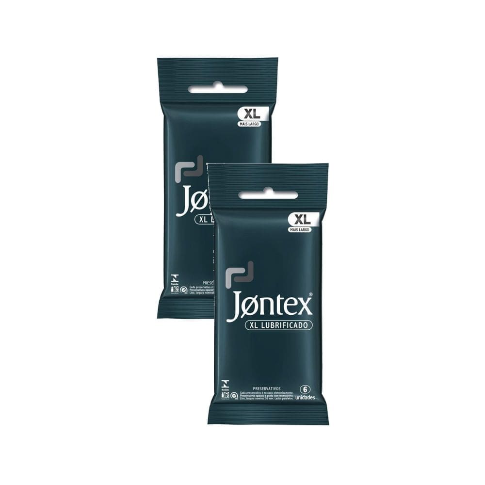 Kit 2 Preservativo Jontex XL Lubrificado 6 Unidades