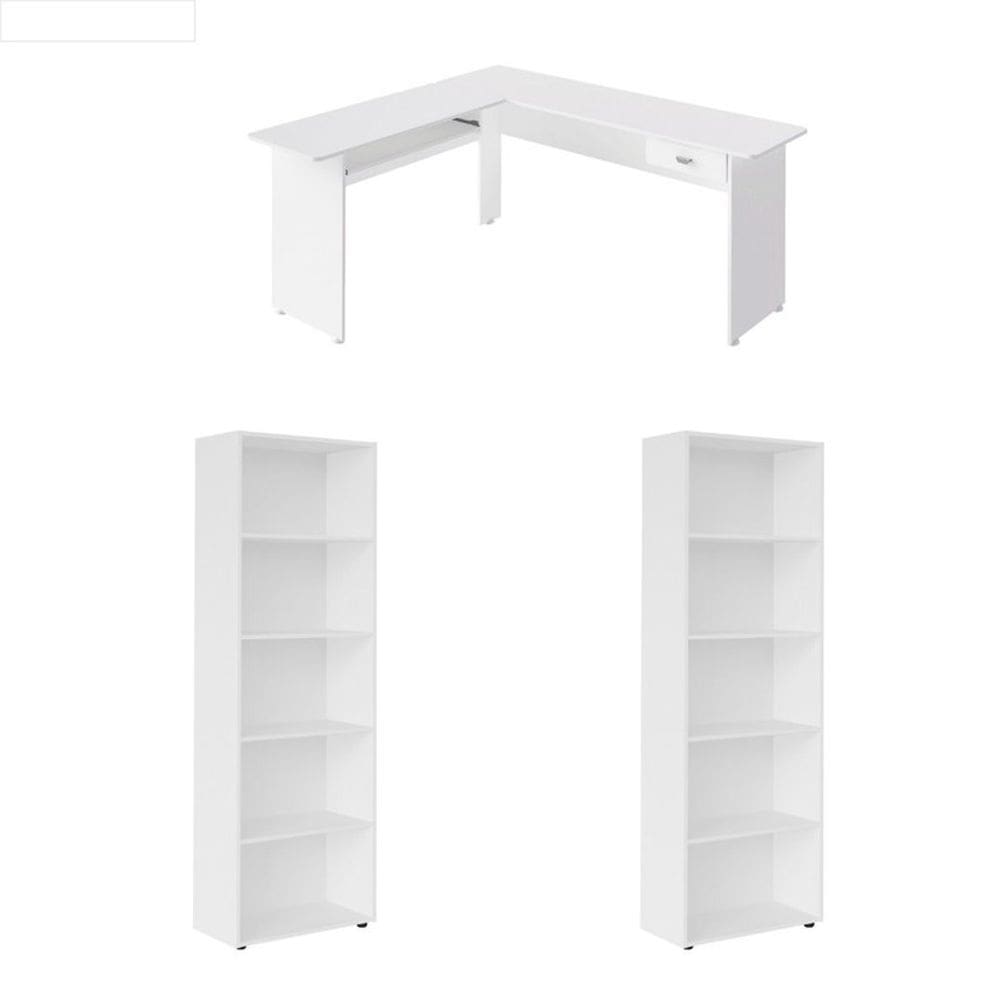 Conjunto Sala de Estar: Escrivaninha Cannes + 2 Estante Multy