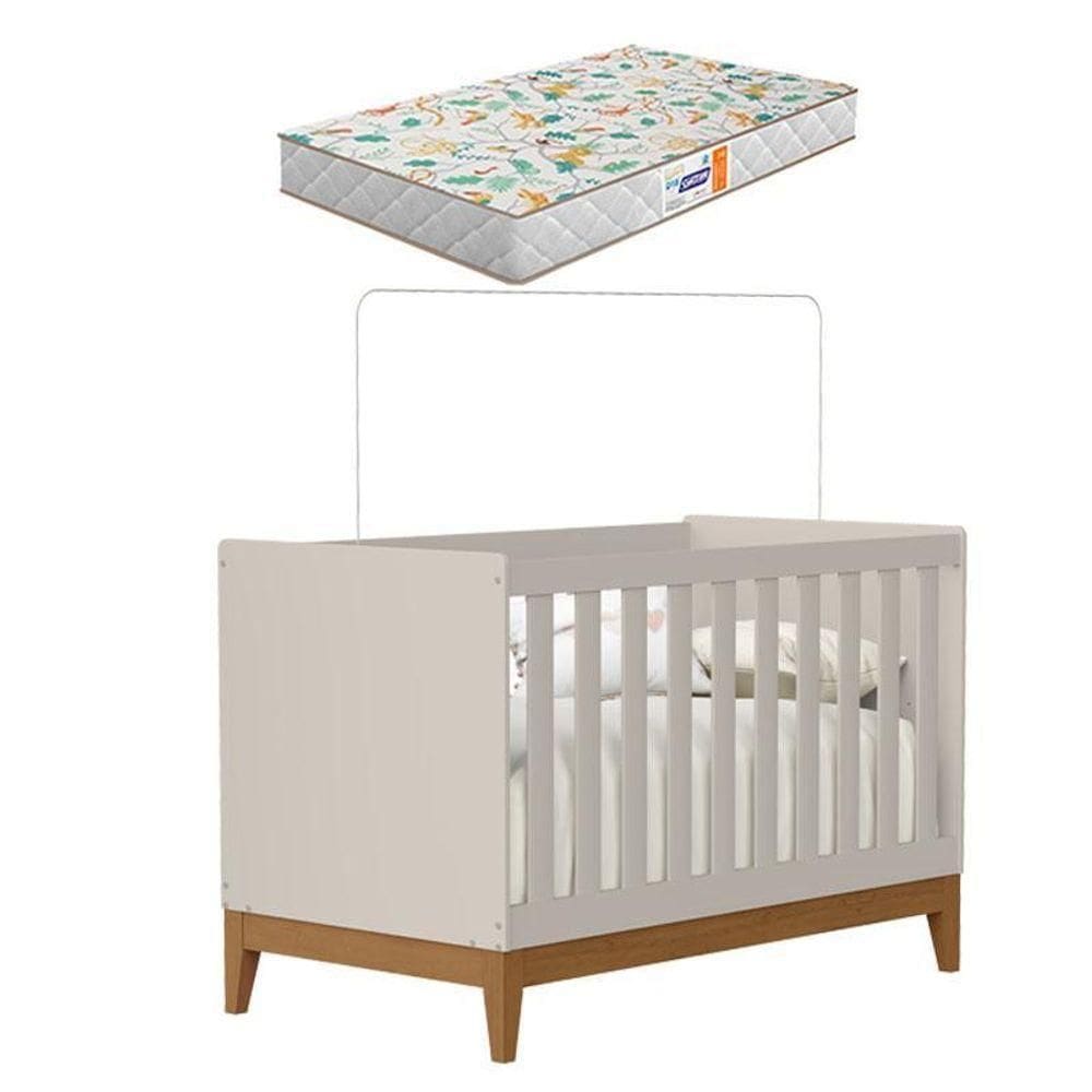 Berço Americano Flip Areia Acetinado Com Colchão Gazin - Reller