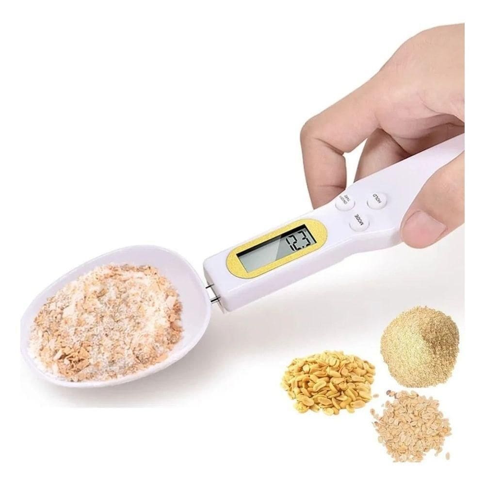 Colher De Medida Com Balança Digital 500g Ideal Para Cozinha -