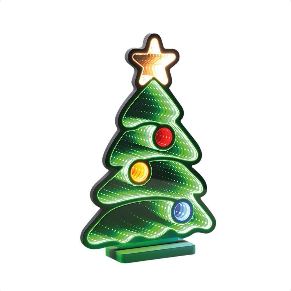 Árvore Natalina Iluminada Led Luz Infinita 40cm Bivolt Taschibra