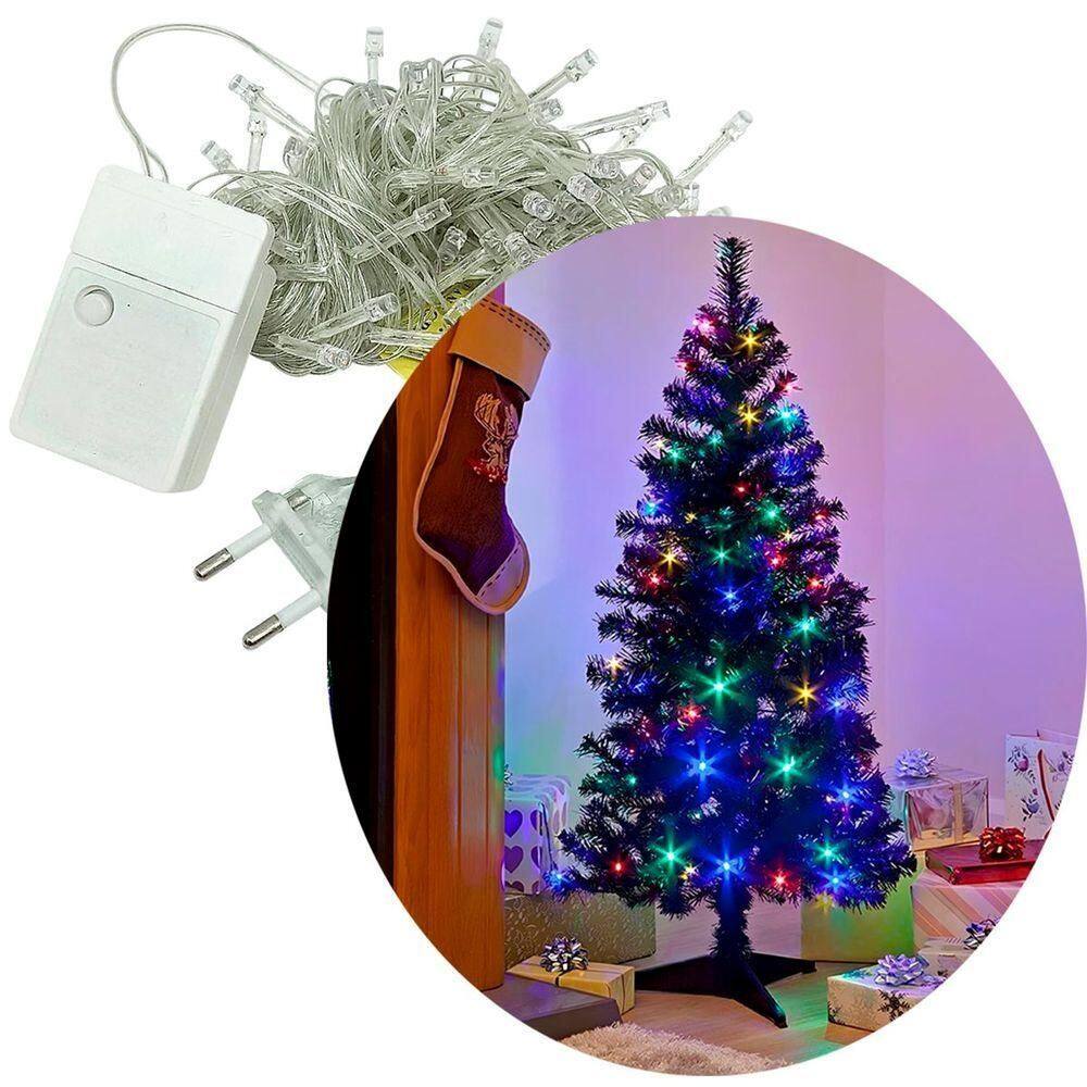 Pisca Cordão 100 Lâmpadas Led Colorido 8 Funções 220v 8,5m