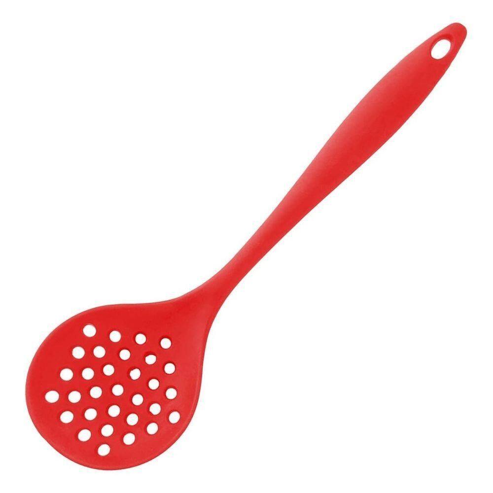 Escumadeira Silicone Arroz E Fritura 33cm - Vermelha