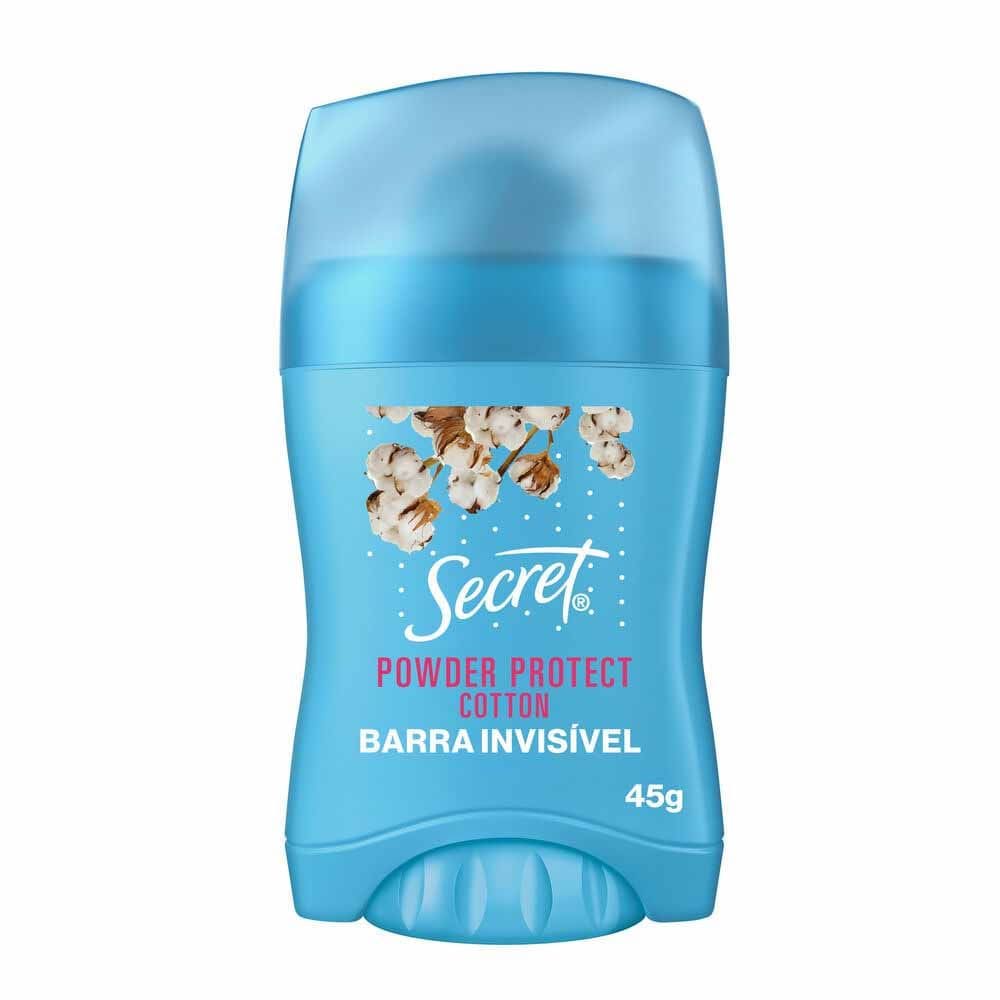 Desodorante Antitranspirante em Barra Secret Proteção de Algodão 45g