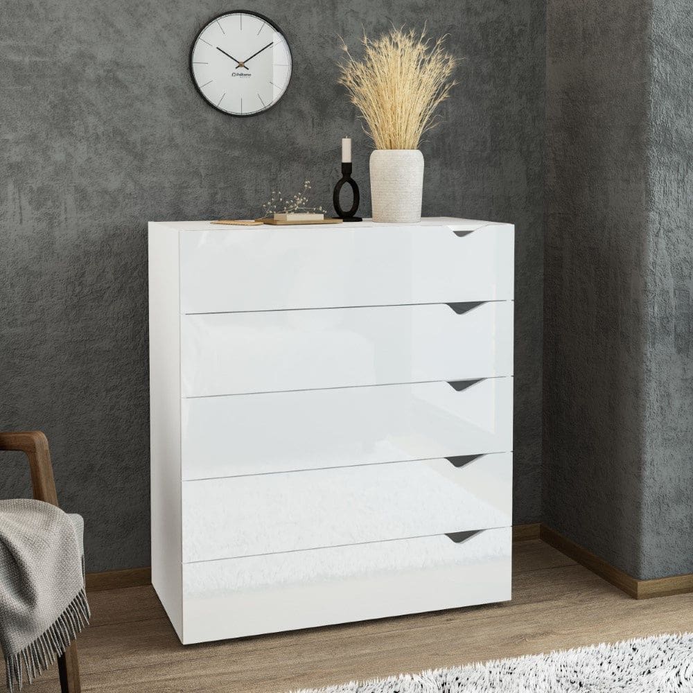 Cômoda 5 Gavetas Porto Branco Politorno Móveis