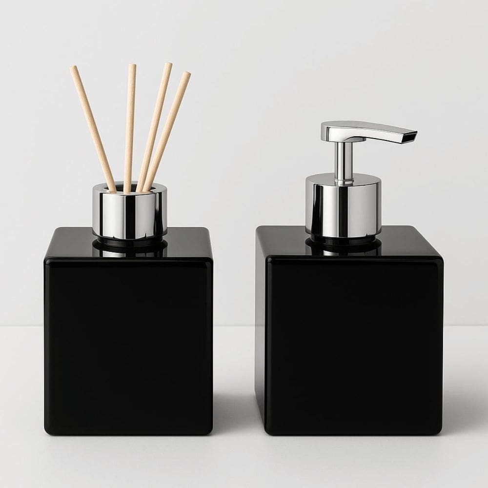 Kit Banheiro Porta Sabonete Líquido Aromatizador De Ambiente