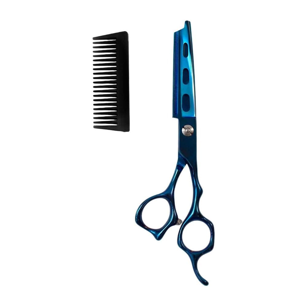 Tesoura Fio Navalha Com Pente Removível Para Barba E Cabelo