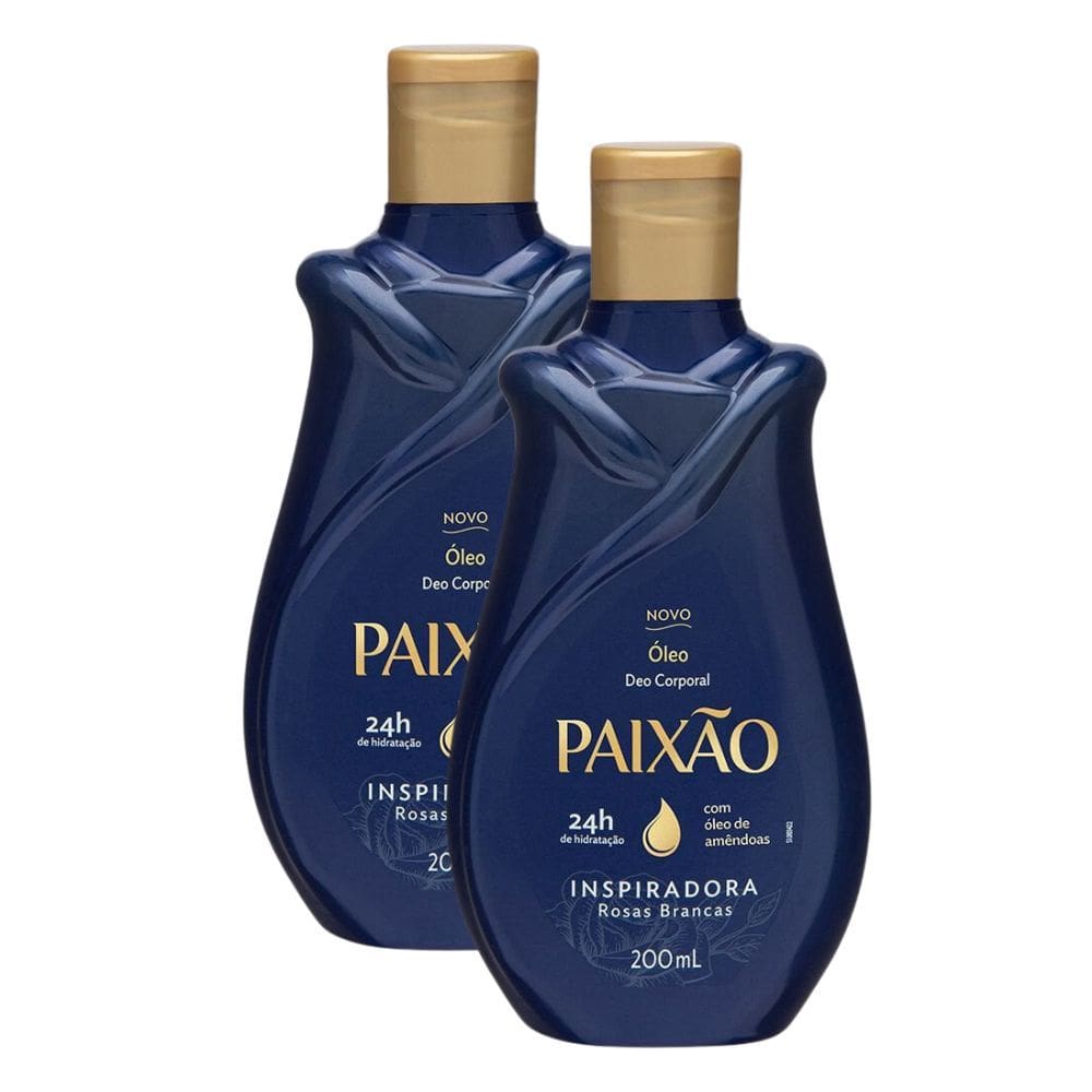 Kit 2 Óleo Corporal de Amêndoas Paixão Inspiradora Ação Desodorante 200ml