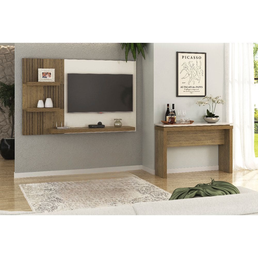 Conjunto Sala de Estar: Aparador Luna + Painel Chess