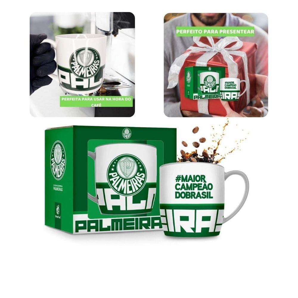 Caneca Xícara Porcelana Premium Branca Urban 300Ml Café Chá