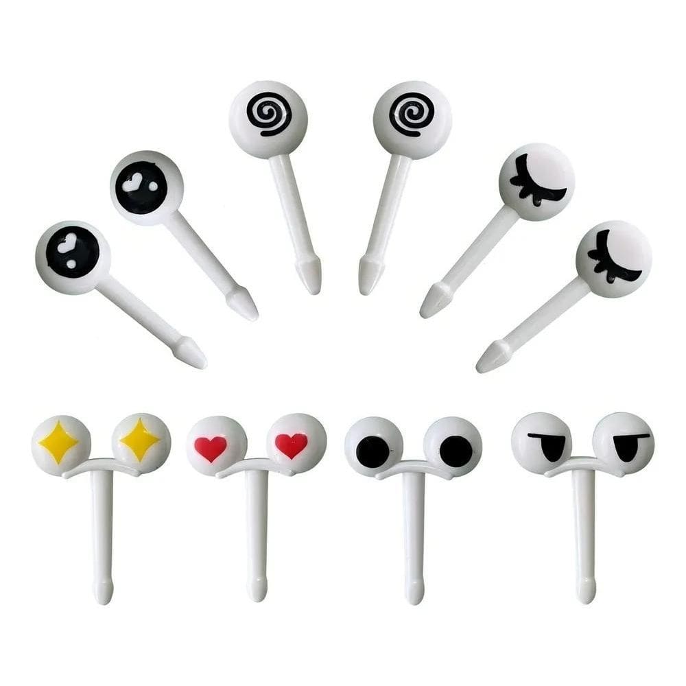 10X Jogo Garfinhos Petisco Frutas Lancheira Infantil Olhinh