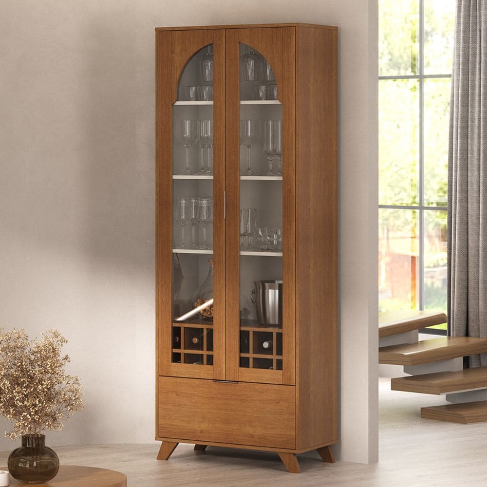 Cristaleira Artely Murano Cor Cinamomo/Off White 4735