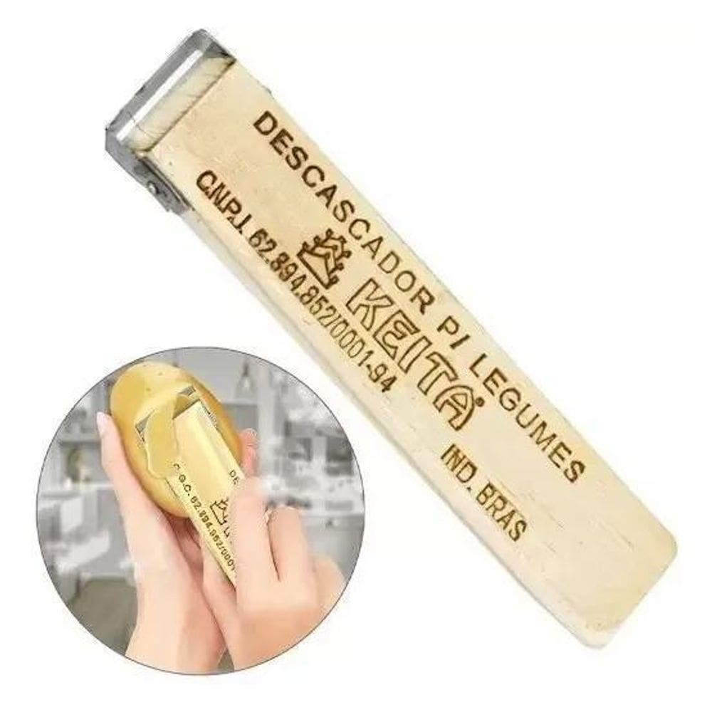 2X Descascador Fatiador De Legumes Frutas Cabo Madeira Keita