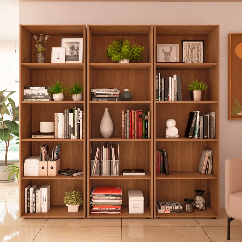 Conjunto Sala de Estar: 3 Estantes Multy 4624