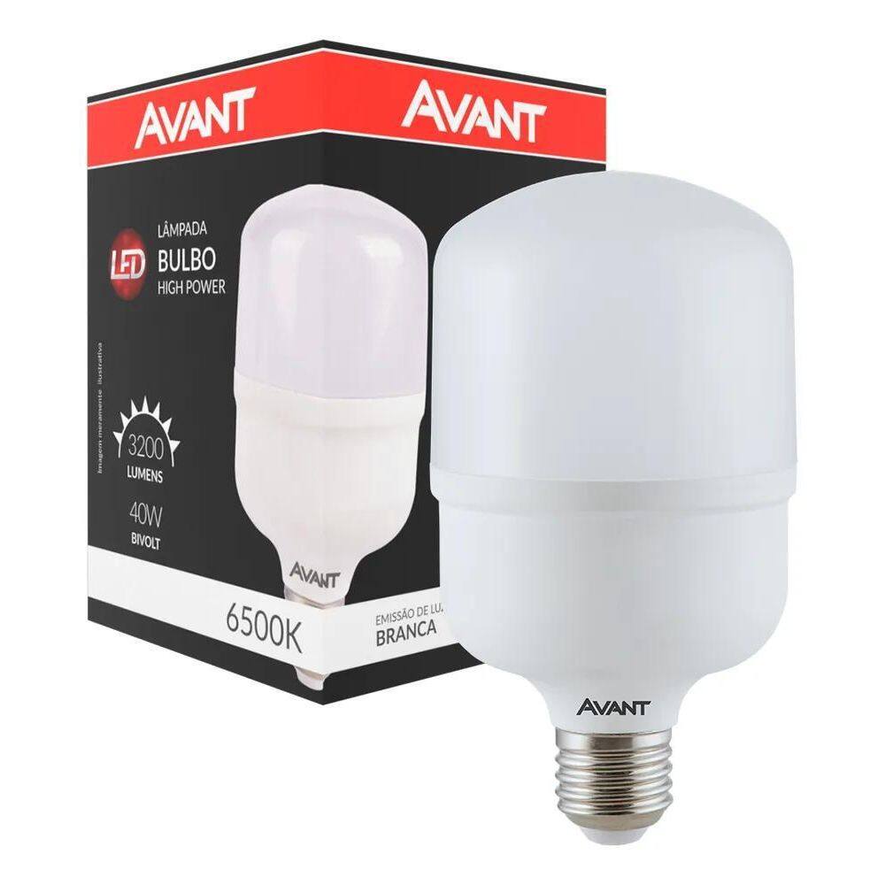Lâmpada Led Bulbo 40W Avant Luz Branca 6500K Alta Potencia C