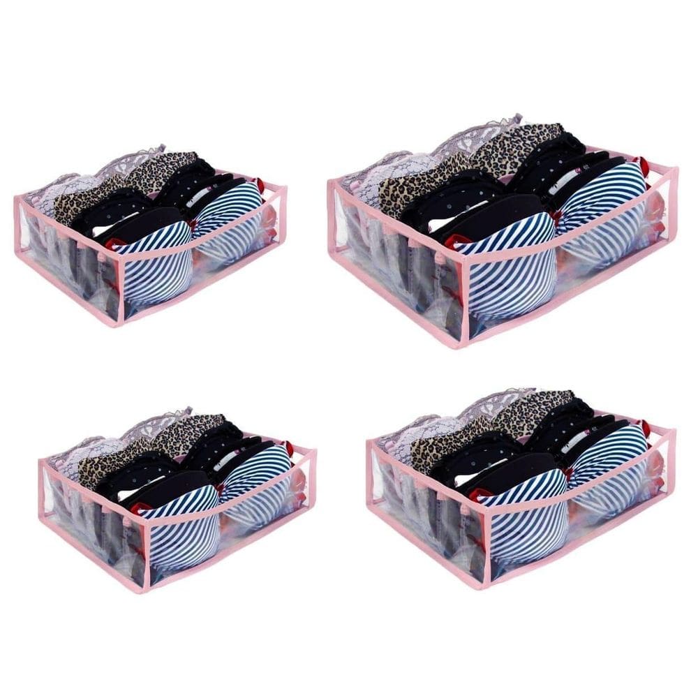 4 Colmeia Organizadora Sutiã Multiuso 6 Divisórias 32X10X22